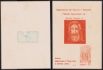 Brasil 1966 - Aliança para o Progresso, Folhinha oficial dos correios em prova de centro impressa no verso de outra folhinha CONCÍLIO DO VATICANO em papel definitivo e sem os cortes finais nas margens!