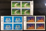 Brasil 1987 - Natal, série completa em quadras sem carimbo com goma!