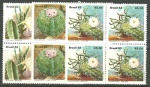 1983 - Nº C-1351/53. Cactus, série completa em quadras sem carimbo, mint! Flora.
