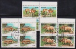 Brasil 1982 - Fauna, série completa em quadras com carimbo de PD do Rio de Janeiro!
