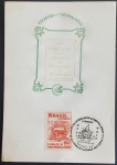 Brasil 1956 - Semana de prevenção de acidentes, folhinha oficial do Clube Filatélico do Brasil com selo e carimbo alusivos!