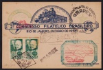 Brasil 1938 - BRAPEX, cartão oficial do evento com selo e carimbos comemorativos!