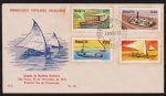 Brasil 1973 - Embarcações, envelope tipo FDC com série completa e carimbo de PD!