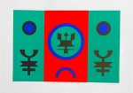 RUBEM VALENTIM - Serigrafia, Medidas 70x50cm A.I.C.D - Sem moldura - GRAVURA POSTUMA