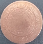 Moeda- Brasil - Valor de 40 Reis impressão do  ano de 1895 !! material bronze !! muito dificil de aparecer !! valor estimado de mercado cerca de 120,00 Reais !! valor inicial muito abaixo !!