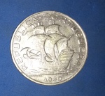 Moeda/ Portugal - Prata !! , valor de 10 escudos !! Ano de 1940 !! Periodo da segunda guerra mundial !! Alto valor de mercado   !! 