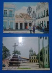 Cartofilia -2 postais João Pessoa / Paraiba , e Recife / pernambuco - igreja de São Paulo ,decada de 1960 !!!.