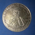 Moeda / Portugal  - 50 escudos ! Material Prata  !! Comemorativa centenario de 1869/1969  Marechal Carmona !! Muito abaixo do valor de mercado  R$   !!  alto valor internacional !!!