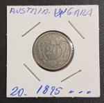 Moeda - Austria - Ungria !! ano de 1895 !! material prata !!! dificil de aparecer !! mais de um seculo !!!