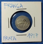  Moeda / Prata !! França raridade !!! Ano de 1917 + de 100 anos !!   !!!     !!! !!!