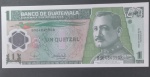 Cedula - Guatemala !! material especial , polimero ( Plastico ) , valor de 1 Quetzal !! flor de estampa , dificilm de aparecer !!