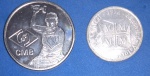 2 Medalhas / Brasil - Casa da Moeda do Brasil e Museu de valores ano de 1972 ambas comemorativas !!!, material aço espelhado e Aluminio !!