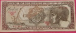  Cedula/ Brasil - 5 cruzeiros - Indio serie 020 !!MBC ++  valor de mercado =28,00 Reais   !! 