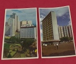 2 Postais - Londrina , Paraná - Brasil - edificio Fuganti  !! + Praça do Jardim !! Av. Parana  !! decada de 1970 !! dificil de aparecer !!