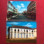 Postais - 2 imagens de Minas Gerais - Divinópolis Rua Goiás e Araxá Museu D. Beja !!!