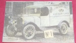 Cartofilia- Imagem do Primeiro Carro montado no Brasil da GM !! Modelo Furgão !! Cartão convite do Encontro de numismática /RJ  decada de 1980 !! !! 