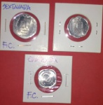 3 Moedas flor de cunho, formatos diferentes!! India!!!