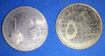 2 Moedas / India e Jordania !!! Peças com desenhos muito interessantes  !! Mão Firme !! 