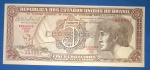 cedula/Brasil - 5 cruzeiros Indio  serie 108 !! Flor de estampa !! numeração exótica (05) 0 (05) 5 valor de estimativa de 35,00 R$