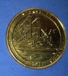 Moeda / USA !! - quarter dollar colecionavel , foleado a ouro !!! Ano 2011  !!! Lindo desenho !!!!   !!!