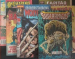 6 revistas Quadrinhos !! todas antigas !! Homem Aranha !! + superamigos edição do ano de 1988 !! + Batman Antigo e + Capitão America !! e |Wolwerine !! Só classicos !! todos antigos !!