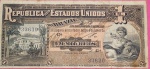 cedula ;Brasil- valor de 1 mil Reis  !! Soberba !! Circulacao de 1921  ate 1950  !!peca bem escassa !!  Valor de mercado= 390,00 Reais 