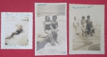 Fotografia, 3 Fotos da praia de Copacabana!! Trajes de banho e trajes de passeio, década de 1950!!!