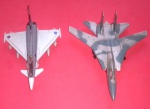 colecionismo - 2  miniaturas de aviões a jato modelo Eurofire e  o modelo F14  !!!  , coleção Maisto ,  acervo de colecvionador !! lindas peças !!