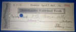 Colecionismo - cheque do Banco Mercantil Nacional de Boston , USA , ano de 1804 !!! raridade !!!