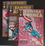 3 Revistas em Quadrinhos !! CAPITÃO AMERICA !! comemorativas 50 anos !(1941/1991) !  capitão America na segunda guerra mundial !! ! editora Abril Jovem !! material antigo ano de 1991 !! acervo de colecionador !! principe Namor de Atlantica !!