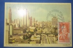  cartofilia- São Paulo , ano de 1954 !!! Com carimbo da catedral !! Com selo de época ,Raridade !! Rua Nova Anhangabaú  !!