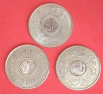 3 Fichas da Coca-Cola, 3 estados do Brasil diferentes, SP, RJ, ST