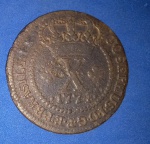 Moeda/ Brasil - cobre !! Valor de X Réis ano de 1774 !! Brasil Colonia  !!!  !! Coroa alta !! catalogo marca MBC =180,00 R$  !! !!  !!  !!
