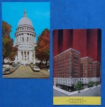 2 Postais / USA - Capitólio Estatua de Washington !!! E o Hotel de Annapolis !! Decada de 1960 l !!!!  !!!