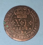 Moeda - Brasil - valor de XL ano de 1821 - R casa da'moeda rio de janeiro !! material cobre !! quase soberba !! valor de mercado cerca de 180,00 reais