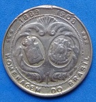 Medalha Comemorativa do Brasil/portugal 1889 /1900 !!! Foleada a prata !!!