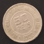 Moeda- Brasil - valor de 50 reis ano de 1922 !! estado de MBC !! cuproniquel valor de mercado muito maior !! data muito escassa !!