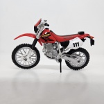 Miniatura motocicleta 1:18 Honda CR250R cor vermelho, mede aproximadamente 12x6. (Não tem caixa).