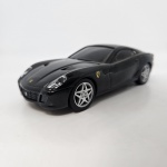Miniatura de plástico, Ferrari 599 GT Fiorino, na cor preto, modelo com sonorização. Coleção  Shell V-Power. Mede aproximadamente 10x3. No estado (sem caixa).