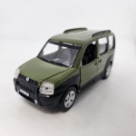 Miniatura carro Fiat Doblo adventure, na cor verde. Mede aproximadamente 11x5 No estado (sem caixa).