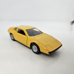 Miniatura carro Miura Coupe, na cor amarela. Mede aproximadamente 20,2,5 No estado (sem caixa).
