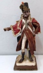 Estátua de soldado russo em resina - GRENADIER - CAMPANHA DA RUSSIA -1812 ricamente detalhado e policromado . Mede: 30x16 cm
