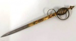 Mini espada fabricada em TOLEDO ricamente policromada . Mede: xx cm - no estado