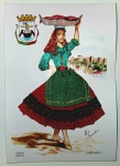 Portugal Varina - Cartão Postal Bordado: Traje Típico - Lisboa (Varina). ED: Neconsar