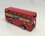 Miniatura ônibus Matchbox Superfast London Bus, ônibus de dois andares de Londres, cor vermelho, mede aproximadamente 7x3 cm. (sem caixa)