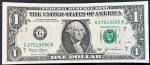 1 Cédula dos Estados Unidos - 1 Dollar - Flor de estampa, ano 2003