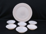 COLOREX- Grande medalhão e seis tigelinhas . Med. medalhão 30 cm diâmetro, tigelinhas 3 x 13 cm.