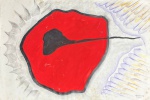 A.FERRAZ - "Composição" técnica mista, A.C.I.D, datado de 1983. Mws 32x47 cm. Obs: Ausência de moldura, apresenta marcas do tempo.