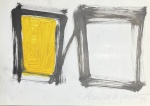 AMILCAR DE CASTRO (Paraisópolis, 8 de junho de 1920 - Belo Horizonte, 21 de novembro de 2002) - "Abstrato", técnica mista, A.C.I.D, datado de 1992. Med 22x30 cm. Obs: Ausência de moldura, sem expertise não garantimos autenticidade. uma borda no estado.