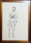 RONALDO TORQUATO (Rio de Janeiro, 1957) - "Figura Masculina" Técnica mista sobre papel, A.C.I.D. Med 46x33 cm. (Com moldura) Obs: Artista plástico contemporâneo, Ronaldo Torquato é declaradamente um pintor marginal. Vive no dia-a-dia uma outra forma paralela de arte, a de subsistir unicamente de pintura no Brasil. Um amante devoto do cinema, suas paixões permeiam também a história e a literatura. Seus mais de 30 anos de carreira são repletos de boas vivências, experiências de fulgor ébrio, sordidez, fatos inusitados e indivíduos únicos; tudo impossível de resumir. A biografia etérea deste indivíduo está de fato estampada em suas telas.